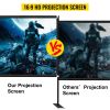 VEVOR Projector Screen with Stand 100inch Portable Movie Screen 16:9 4K HD Wide Angle Projector Screen Stand Easy Assembly with Storage Bag for Home T