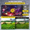 VEVOR Projector Screen with Stand 150inch Portable Movie Screen 16:9 4K HD Wide Angle Outdoor Projector Screen Stand Easy Assembly with Storage Bag fo