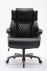 Big and Tall 400lbs Office Chair- Adjustable Lumbar Support Quiet Rubber Wheels Heavy Duty Metal Base, High Back Large Executive Computer Desk Chair,