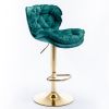 A&A Furniture,Swivel Bar Stools Set of 2, Velvet Counter Height Adjustable Barstools, Dining Bar Chairs Upholstered Modern Bar Stool for Kitchen Islan